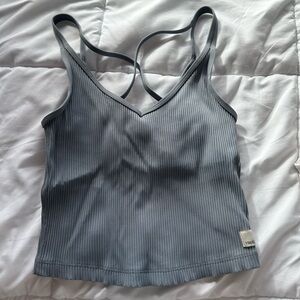 Vuori Grey blue work out tank
